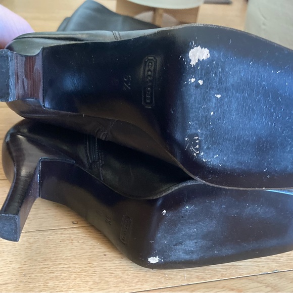 Coach brown leather high knee boots - Picture 5 of 9